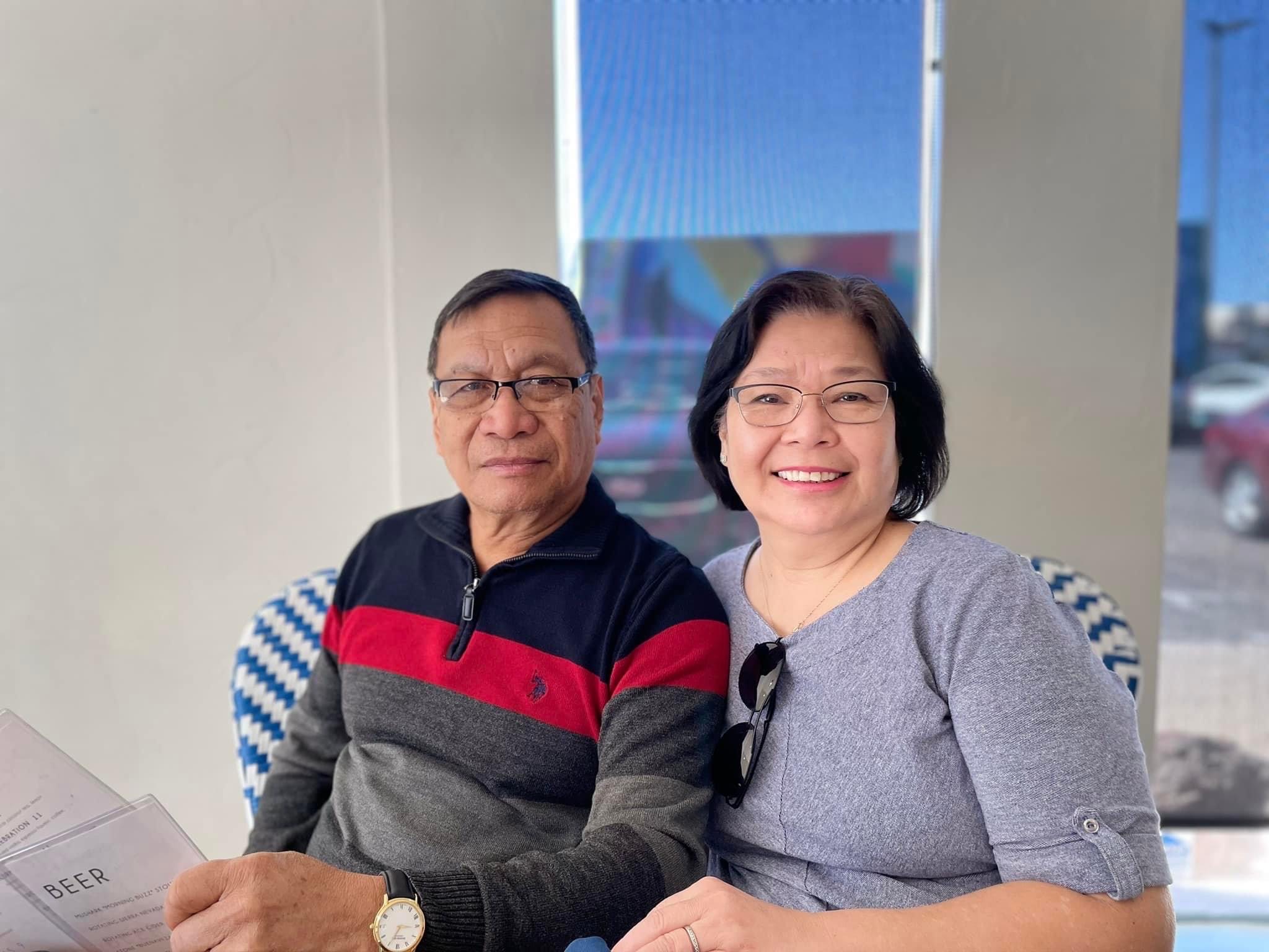 Leonilo and Ninfa seated together