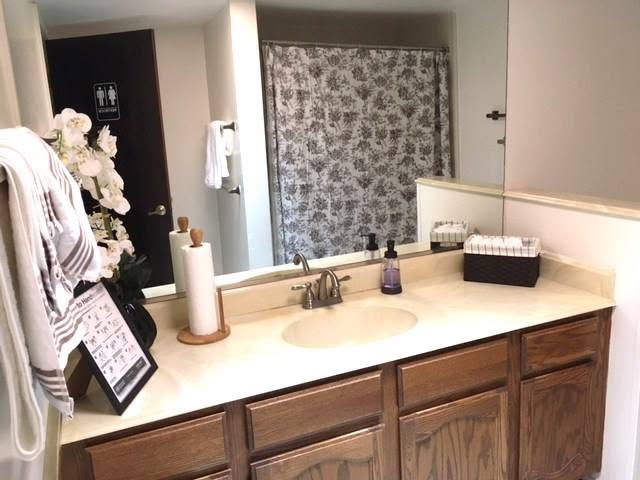Bathroom vanity and sink at Azure Care Home